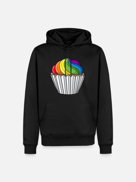 Gay Pride Cupcake - Men’s Premium Organic Hoodie - black