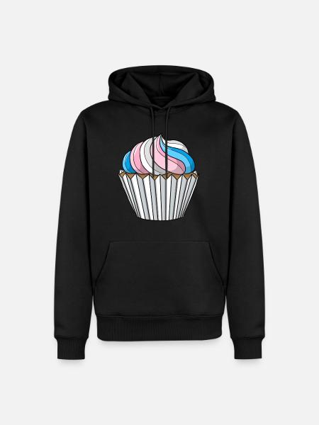 Transgender Pride Cupcake - Men’s Premium Organic Hoodie - black