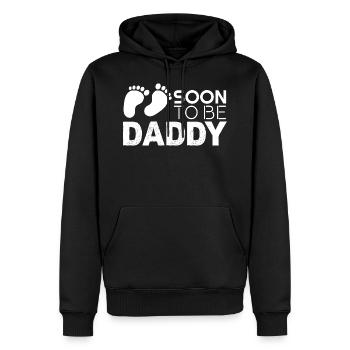 Soon To Be Daddy - bébé naissance parents papa - Sweat à capuche Premium bio Homme - noir - Devant - Nico (187cm)
