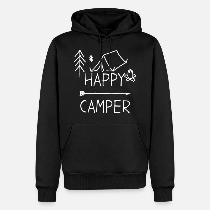 camping - Sweat à capuche Premium bio Homme - noir