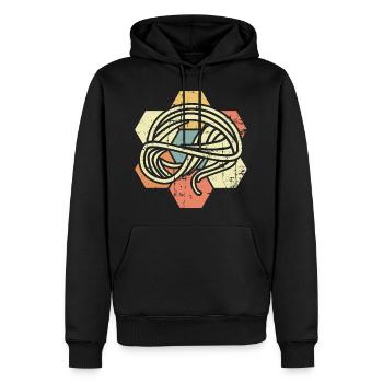 Spaghetti - Sweat à capuche Premium bio Homme - noir - Devant - Nico (187cm)