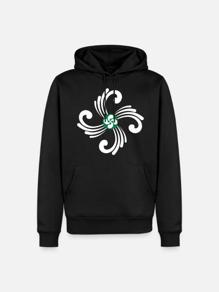 Croix du pays Basque - Sweat à capuche Premium bio Homme - noir