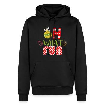 Santa Claus snow Santa Claus vacances de Noël - Sweat à capuche Premium bio Homme - noir - Devant - Nico (187cm)