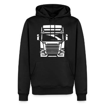 LKW Fahrer Fernfahrer - Männer Premium Bio Hoodie - Schwarz - Vorne - Nico (187cm)