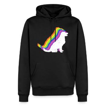Labrador Hund Haustier bunt Vierbeiner Herrchen - Männer Premium Bio Hoodie - Schwarz - Vorne - Nico (187cm)