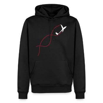 Glider glider glide gift - Men’s Premium Organic Hoodie - black - Front - Nico (187cm)