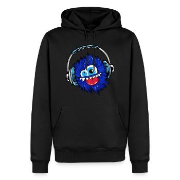 Monster - Männer Premium Bio Hoodie - Schwarz - Vorne - Nico (187cm)