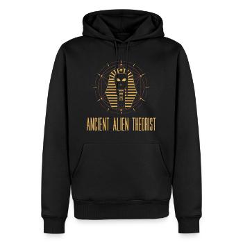 Ancien cadeau d'un théoricien étranger - Sweat à capuche Premium bio Homme - noir - Devant - Nico (187cm)