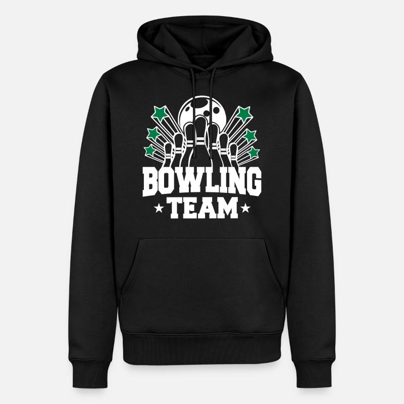 Équipe de bowling - Sweat à capuche Premium bio Homme - noir