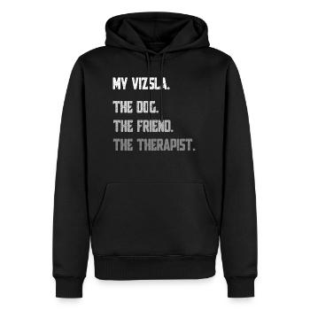 Vizsla - Männer Premium Bio Hoodie - Schwarz - Vorne - Nico (187cm)