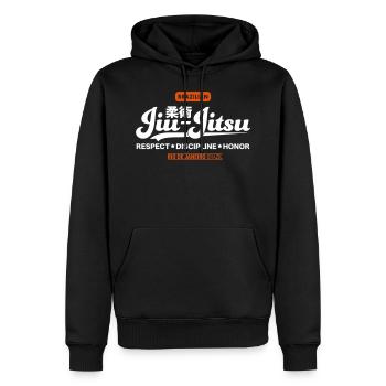 Brazilian Jiu-Jitsu - Männer Premium Bio Hoodie - Schwarz - Vorne - Nico (187cm)