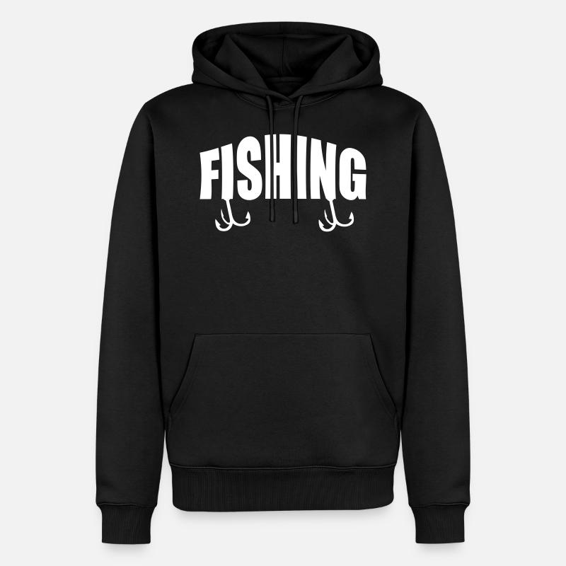 leurre de pêche - Sweat à capuche Premium bio Homme - noir