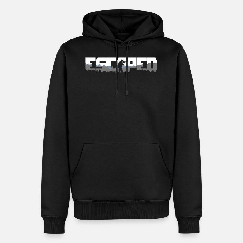 Évadé de Woods - Sweat à capuche Premium bio Homme - noir