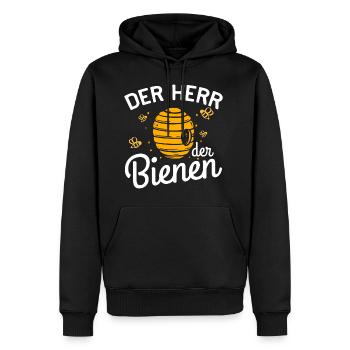 DER HERR DER BIENEN - Männer Premium Bio Hoodie - Schwarz - Vorne - Nico (187cm)