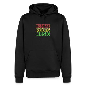 Reggae Roots Music - Männer Premium Bio Hoodie - Schwarz - Vorne - Nico (187cm)