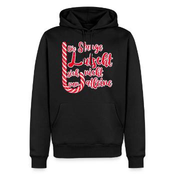 Zuckerstange Lutschen Lustige Sprüche Weihnachten - Männer Premium Bio Hoodie - Schwarz - Vorne - Nico (187cm)