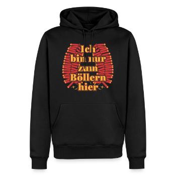 Silvester Neu Jahr Lustiger Spruch - Männer Premium Bio Hoodie - Schwarz - Vorne - Nico (187cm)