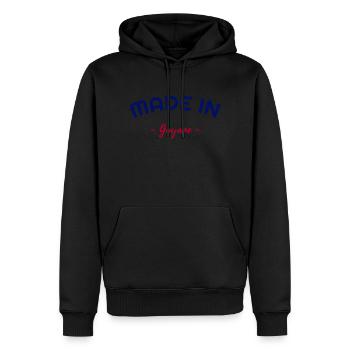 Made In Guyana - Männer Premium Bio Hoodie - Schwarz - Vorne - Nico (187cm)
