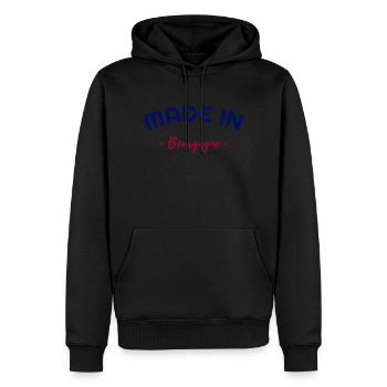 Made In Bourgogne - Sweat à capuche Premium bio Homme - noir - Devant - Nico (187cm)