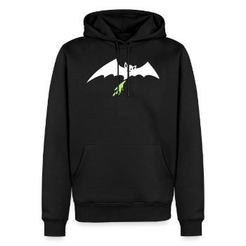 chauve-souris - Sweat à capuche Premium bio Homme - noir - Devant - Nico (187cm)