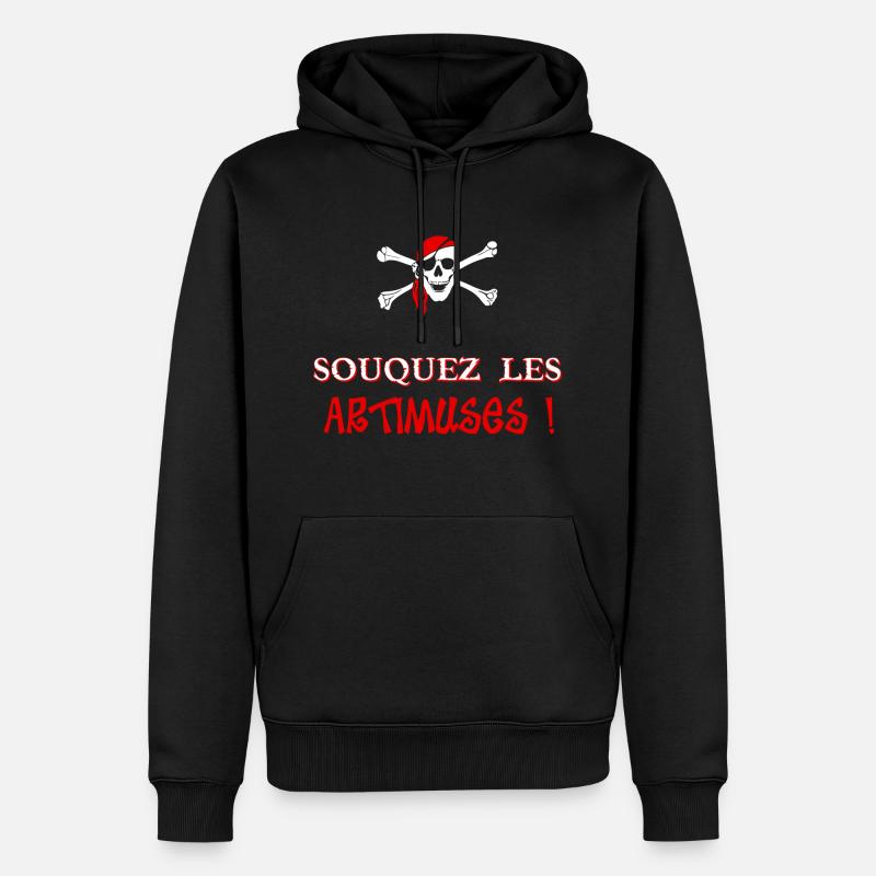 Souquez les artimuses - Sweat à capuche Premium bio Homme - noir