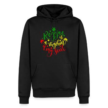 Reggae a Rhythm of My Soul, Marley, Rasta, Jamaica - Männer Premium Bio Hoodie - Schwarz - Vorne - Nico (187cm)