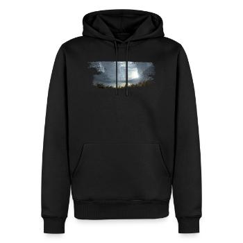 Fantasy cave - Sweat à capuche Premium bio Homme - noir - Devant - Nico (187cm)