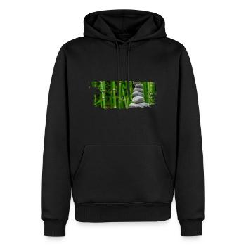 Paintbrush Zen Stones - Männer Premium Bio Hoodie - Schwarz - Vorne - Nico (187cm)