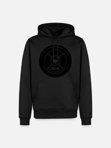 dumbbell icon weights - Men’s Premium Organic Hoodie - black