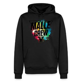 malle crew bunt klecks - Männer Premium Bio Hoodie - Schwarz - Vorne - Nico (187cm)