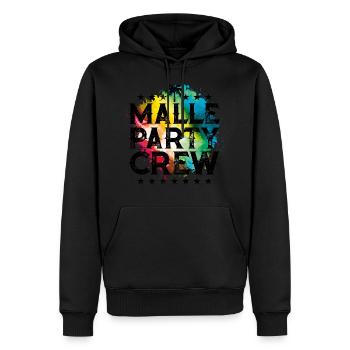 Malle party crew coloré - Sweat à capuche Premium bio Homme - noir - Devant - Nico (187cm)