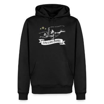 Opa und Enkel Geschenk - Männer Premium Bio Hoodie - Schwarz - Vorne - Nico (187cm)