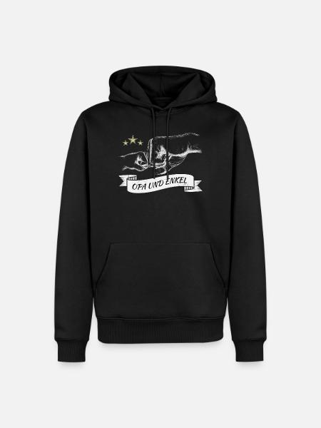 Opa und Enkel Geschenk - Männer Premium Bio Hoodie - Schwarz