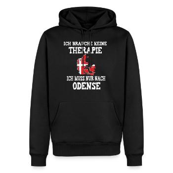 Ich muss nur nach Odense Dänemark Skandinavien - Männer Premium Bio Hoodie - Schwarz - Vorne - Nico (187cm)