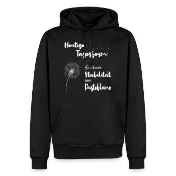 Heutige Tagesform Emotionale Pusteblume Löwenzahn - Männer Premium Bio Hoodie - Schwarz - Vorne - Nico (187cm)