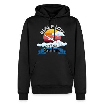 Real Pilots Gliding Gift Gliding - Men’s Premium Organic Hoodie - black - Front - Nico (187cm)