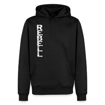 REBELL Legende Stolz Rebellion Widerstand Geschenk - Männer Premium Bio Hoodie - Schwarz - Vorne - Nico (187cm)