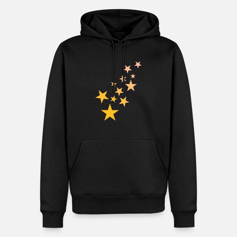 Stern Sternchen Muster Sternenhimmel - Männer Premium Bio Hoodie - Schwarz