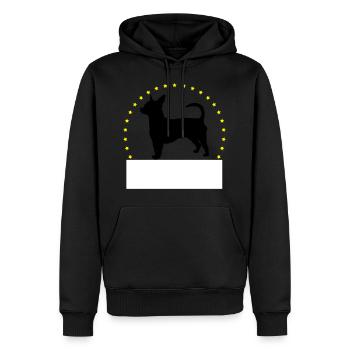 Chihuahua Hund individuell Anpassbar Geschenk - Männer Premium Bio Hoodie - Schwarz - Vorne - Nico (187cm)