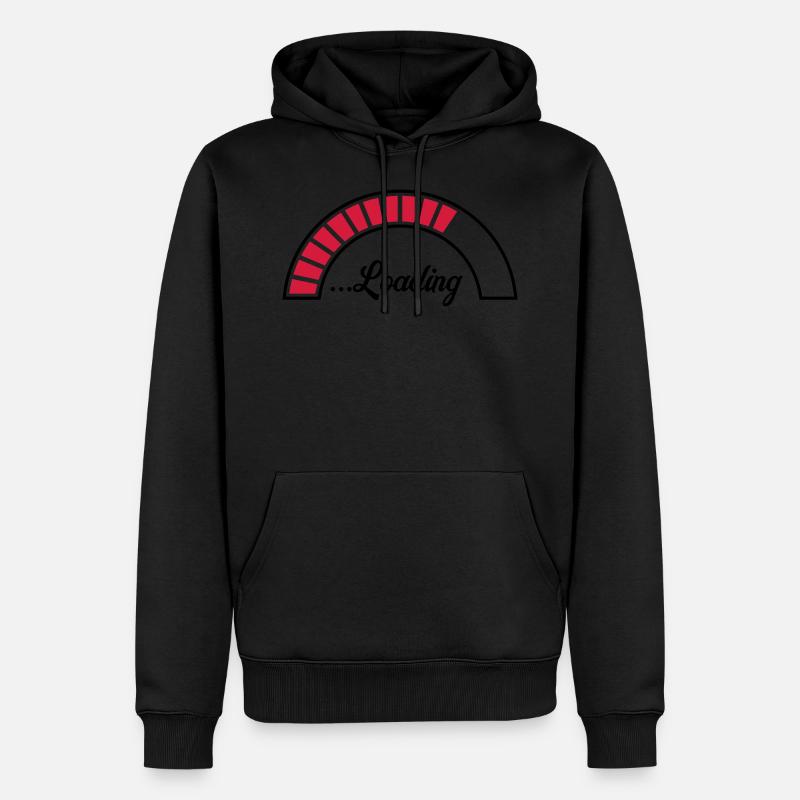 loading ladebalken symbol - Männer Premium Bio Hoodie - Schwarz