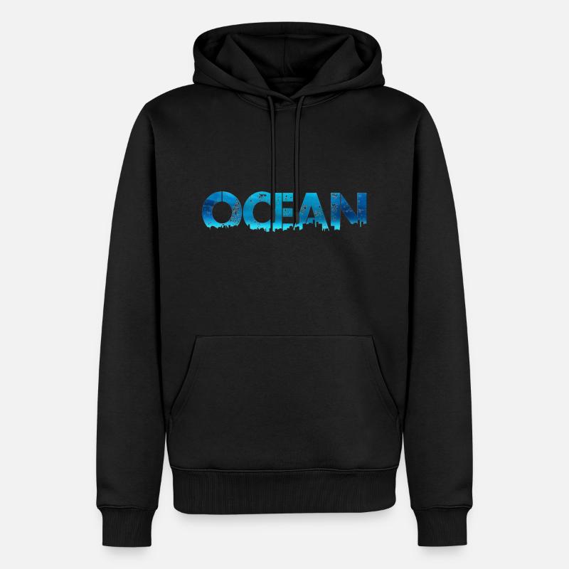 Ocean - Sweat à capuche Premium bio Homme - noir