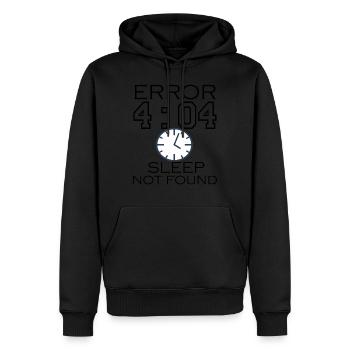 Error 404 sleep not found Funny geek t shirt - Men’s Premium Organic Hoodie - black - Front - Nico (187cm)