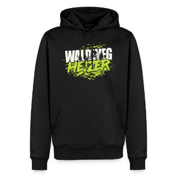 MTB Downhill Mountainbiker - Waldweg Heizer - Männer Premium Bio Hoodie - Schwarz - Vorne - Nico (187cm)