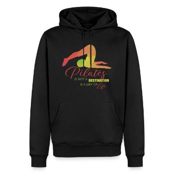 Pilates Geschenk - Männer Premium Bio Hoodie - Schwarz - Vorne - Nico (187cm)