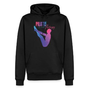 Pilates Geschenk - Männer Premium Bio Hoodie - Schwarz - Vorne - Nico (187cm)