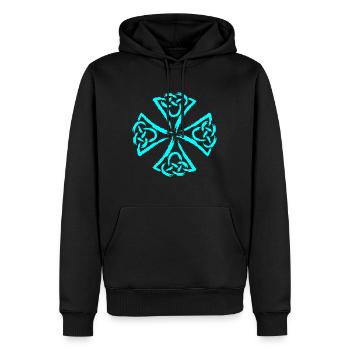 Keltische Symbole Stärke Mut - Männer Premium Bio Hoodie - Schwarz - Vorne - Nico (187cm)
