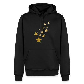 Sterne Muster - Männer Premium Bio Hoodie - Schwarz - Vorne - Nico (187cm)