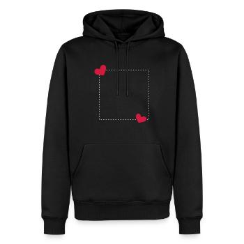 Herz Rahmen Ornament Linie - Männer Premium Bio Hoodie - Schwarz - Vorne - Nico (187cm)