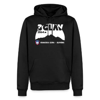 Triglav Mountain Slovenia Slovenia Kranjska Gora - Men’s Premium Organic Hoodie - black - Front - Nico (187cm)