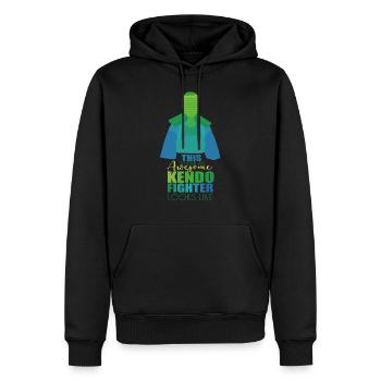 Kendo - Männer Premium Bio Hoodie - Schwarz - Vorne - Nico (187cm)